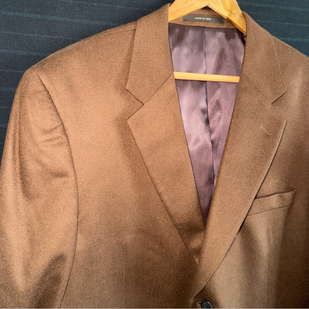 Etienne Aigner Brown 100% Cashmere Jacket Blazer Sport Coat 44S Quiet Luxury - Picture 6 of 15